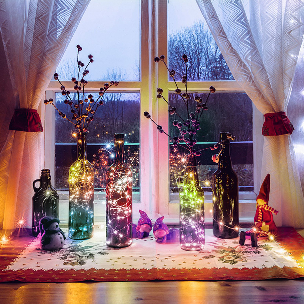 Bluetooth SPI Addressable RGB Music LED Christmas String Lights Kit Bluetooth SPI Addressable RGB Music LED Christmas String Lights Kit